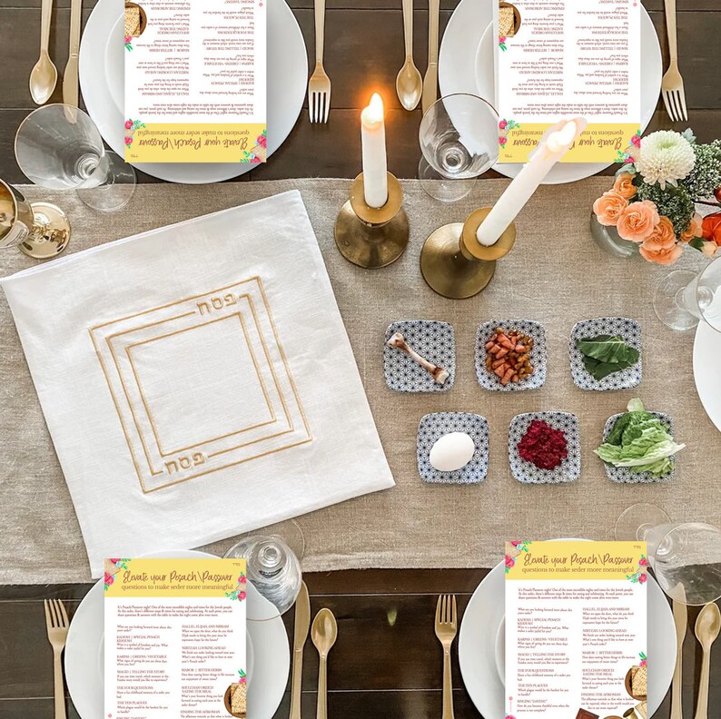 Passover Question Interactive Printable Sheet for Seder Table - Etsy