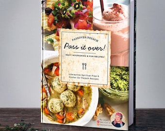 Libro de cocina de Pésaj (tapa dura) / Recetas kosher para Pésaj / Bendiciones para festividades judías / Don espiritual / Chistes culinarios / Recetas kosher para Pésaj