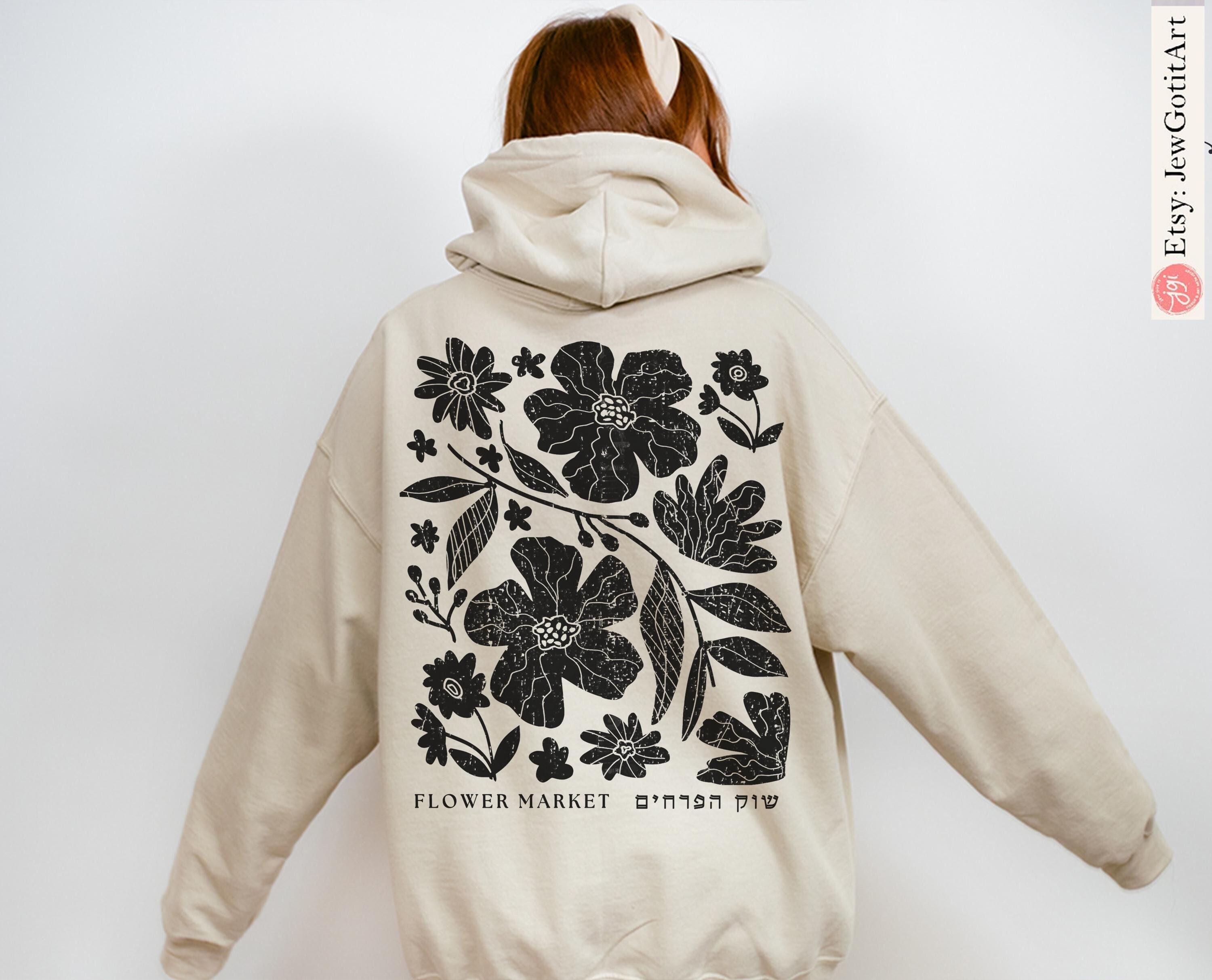 Flower Market Hoodie Sweatshirt Tshirt | Israeli Artist Gift