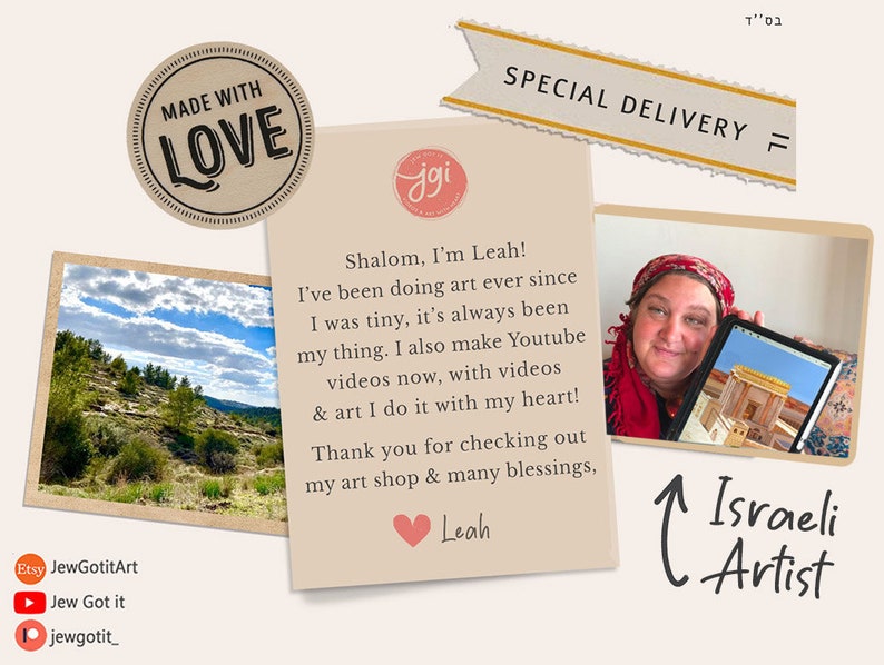 Sukkot Ushpizin Blessings Seder Wall Art Sukkah Decorations Decor for