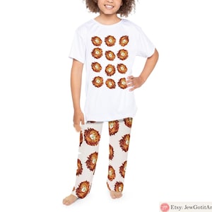 Pigiama Hanukkah Latke Bambini Bambini Famiglia Abbinamento Latkes Maglietta Donna Uomo Neonati Regalo Ebraico per la Festa di Chanukkah Tutine Maglietta Frittella di Patate