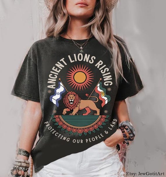 Long Live The Shah Iran Lion and Sun Flag Heritage T-Shirt