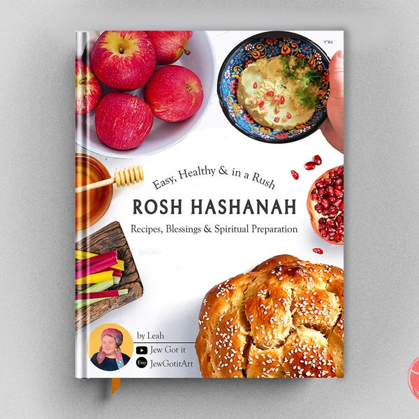 Rosh Hashanah Cookbook Download, Recipes, blessings, Spiritual Preparation, Ebook, shana tova, Printable, Jewish New Year, Digital, simanim