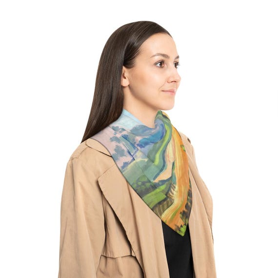 IQYU Sciarpa Turbante Donna – Copricapo Islamico In Mussola, Colore Blu/Giallo, Casuale E Solido, Taglia Unica