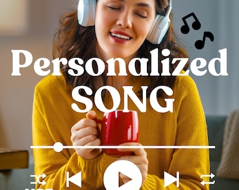 Create a Custom Song Personalized Music Lyrics Unique Birthday Gift Wedding Anniversary Digital MP3 Download Made for You valentines gift