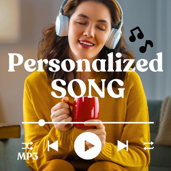Create a Custom Song Personalized Music Lyrics Unique Birthday Gift Wedding Anniversary Digital MP3 Download Made Just for You Mother's Day