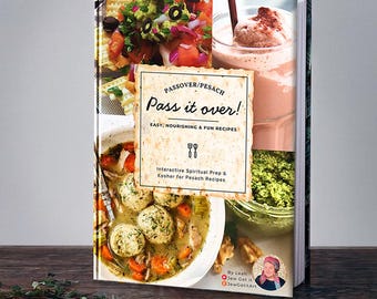 Libro de cocina de Pascua Descarga digital Recetas kosher para Pésaj Bendiciones de festividades judías Chistes de comida imprimibles de Pésaj Recetas kosher para Pésaj