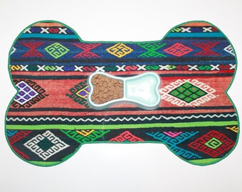 Bohemian Dog Rug Pet,Food Place mat, Pet Food Mat, Dog Place mat, Boho Dog Place mat, Dog Gifts,Vintage Rug Dog Mat, Carpet Dog Food Mat