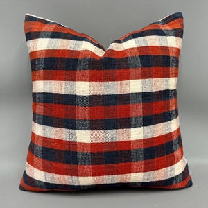 Vintage Kilim Throw Pillow, Kilim Pillow Cover, 18x18 Turkish Kilim Pillow, Pillow for Couch, Beige Cushion, Vintage Striped Kilim Pillow,