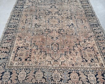Oversize Rug Vintage Turkish Anatolian Rugs For Colorful 9.4x13.3 ft Orange Bedroom Natural Moroccan Farmhouse Decor Distressed