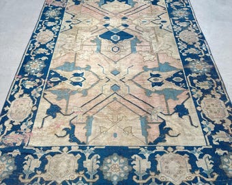 Vintage Rug, Turkish Rug, 8x11 Oversize Rugs, Anatolian Rug, Rugs For Living Room, 7.5x11 ft Beige Rug, Decorative Oushak Rug, Wool Rug,
