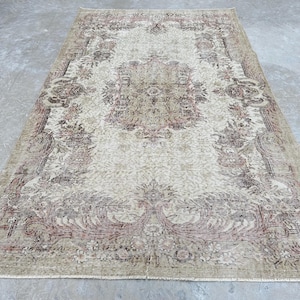 Turkish Rug, Vintage Rug, 6x9 Large Rug, Antique Rug, Rugs For Bedroom, 5.4x9 ft Brown Rug, Anatolian Wool Rug, Tribal Turkish Rug,