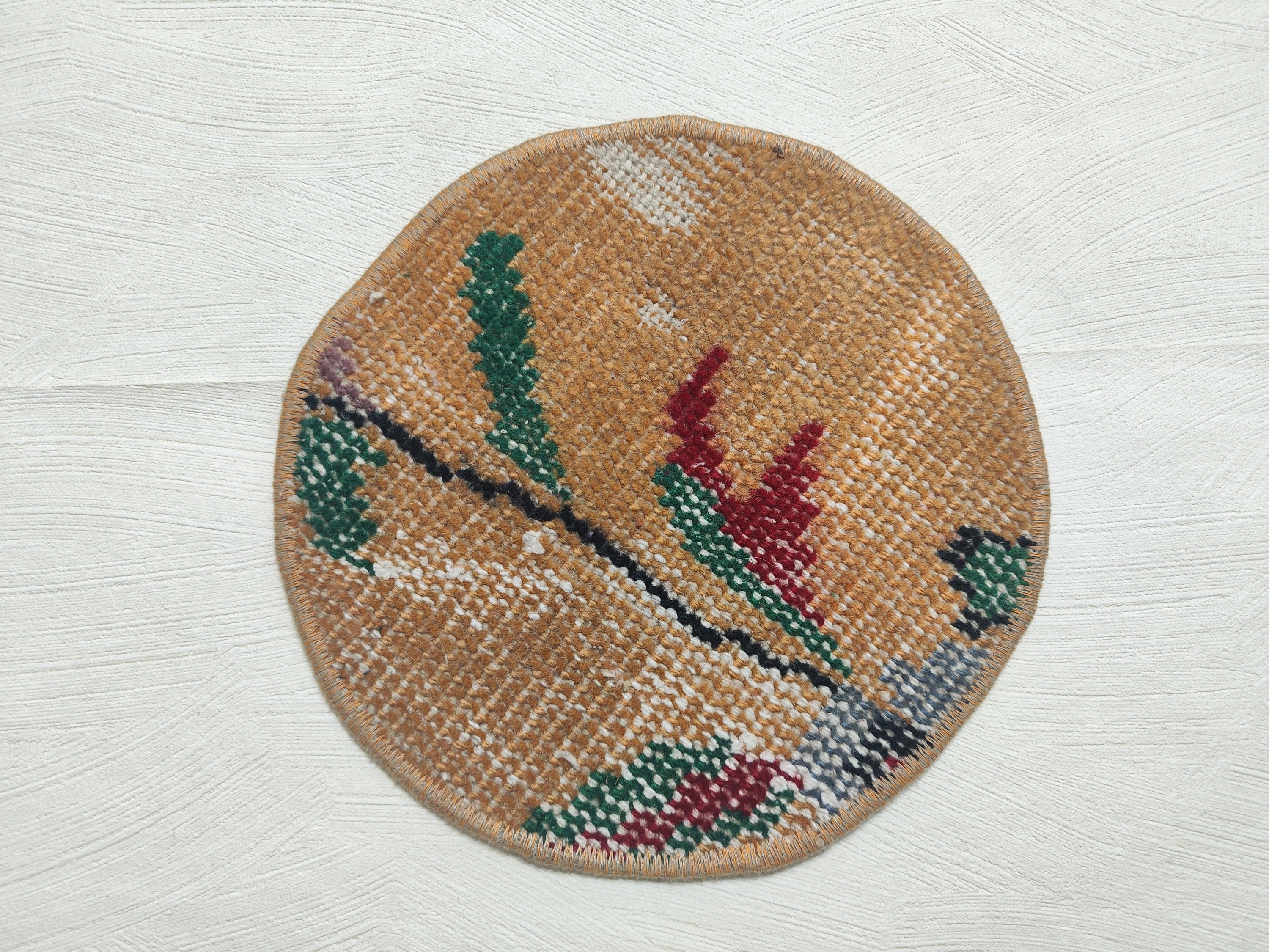 10 Inches Set of Six,kilim Big Coaster,rug Supla,red Placemat,rug ...