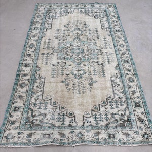 Vintage Rug, Large Rug, Turkish Rug, Anatolian Rug, Rugs For Living Room, 5.9x9.8 ft Beige Rug, Home Decor Rug, Large Vintage Rug,