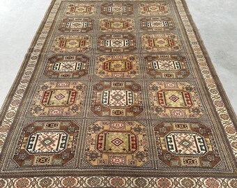 Vintage Rug, Turkish Rug, 7x10 Large Rugs, Oushak Rug, Rugs For