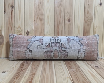 8x28 inches Big Size Kilim Lumbar Pillow,Turkish Kilim Pillow,Bohemian Kilim Pillow, wool Cushion coverr,Throw Pillow,Vintage Carpet Pillow