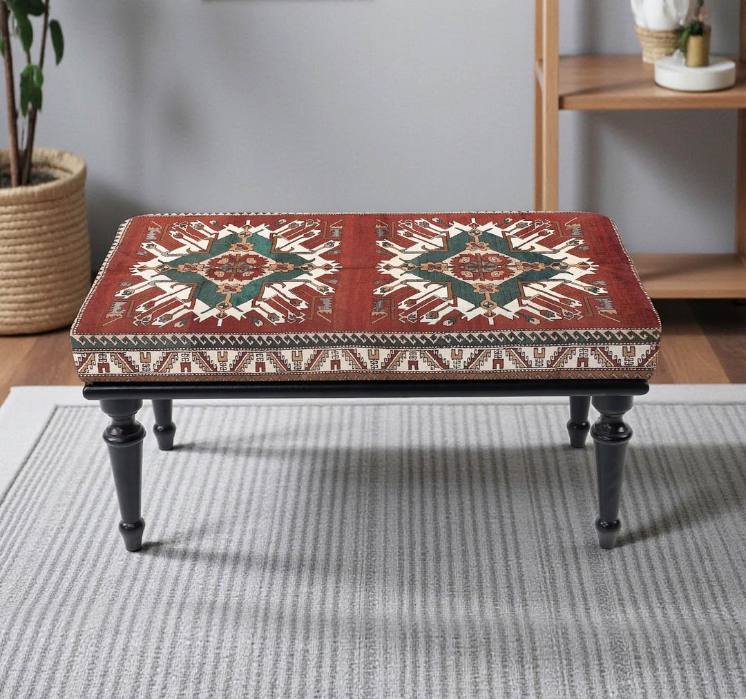 Rustic Bench Pattern Rustic Pattern Bench, Bohemian Bench Dining Table Bench, Footrest Bench ...