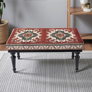 Rustic Pattern Bench, Bohemian Bench Dining table Bench, Footrest Bench, Dining Table Bench, Windows Bench Seat, Ottoman Bench,