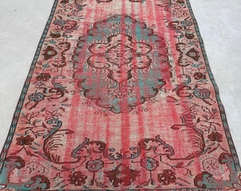 250 x 300 Großer Teppich, Türkischer Teppich, Vintage Teppich, Distressed Oushak Teppich, Teppich Für Schlafzimmer, Grüner Teppich 150 x 230, Großer Türkischer Teppich,
