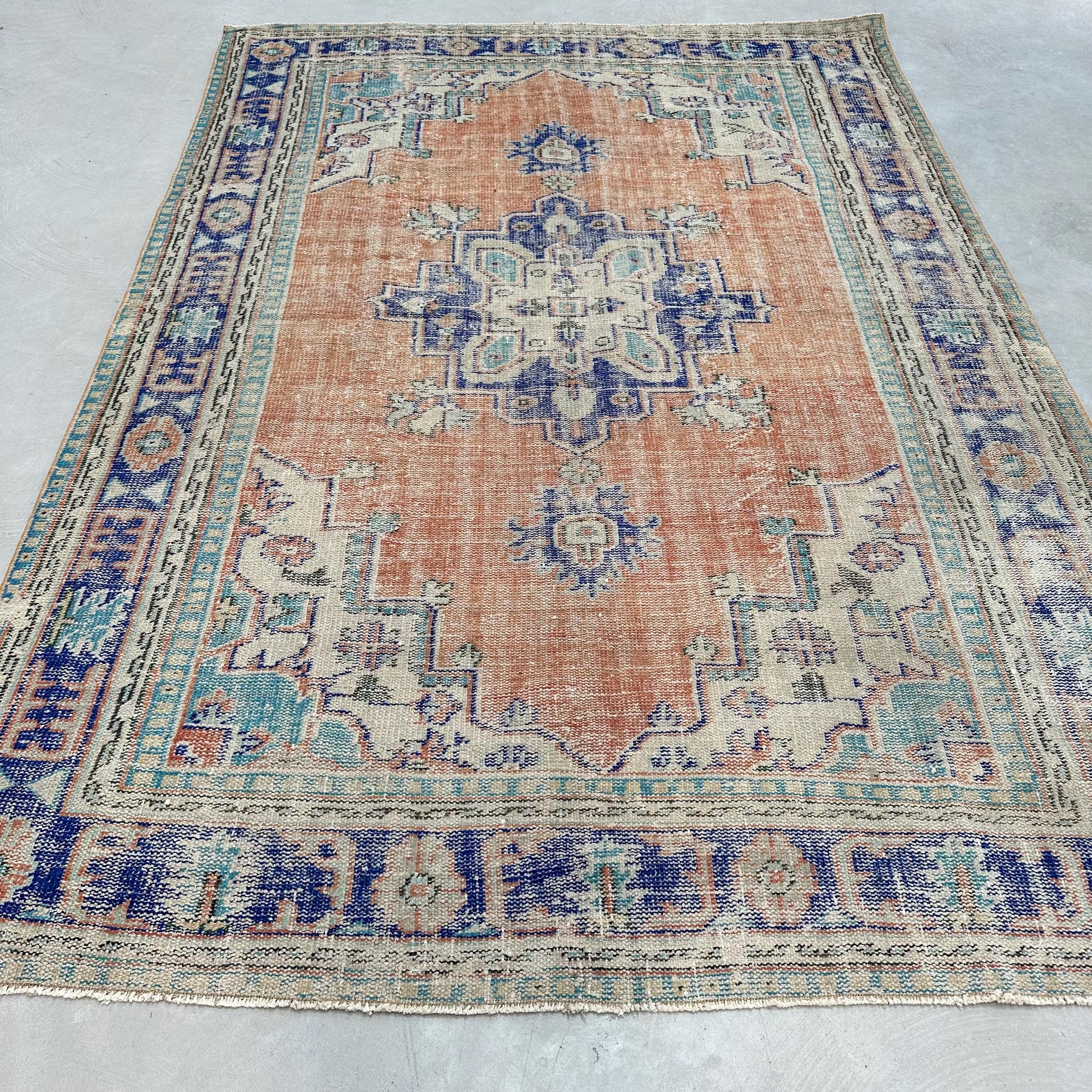 Vintage Rug, Turkish Rug, 7x10 Large Rug, Anatolian Rugs, Rugs for