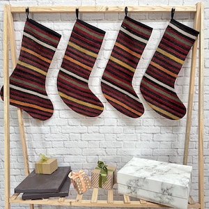 Kilim Christmas Stocking, Antique Rug Stocking, 8x19 inches Stocking, Stocking Decor, Tribal Stocking, Wholesale Stocking, Woven Stocking,