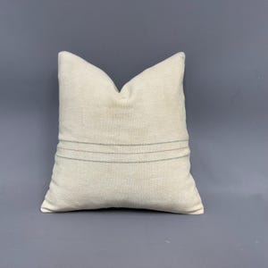 Capa de fronha Boho, capa de almofada Kilim, almofada Kilim vintage 16x16, almofada Kilim vintage, almofada bege, almofada monocromática simples,