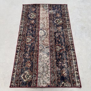 Turkish Rug Patchwork Small Vintage Antique Rugs For Door Mat 2.5x4.3 ft Beige Moroccan Woven Kitchen Turkey Wool Aesthetic Neutral Turkish