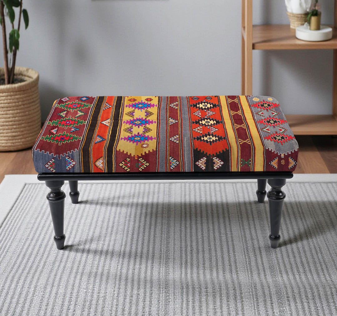 Ethnic Pattern Bench, Moroccan Style Bench, Furniture Design, Hallway ...