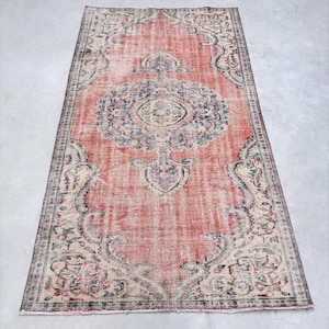 Large Rugs, Turkish Rug, Vintage Rug, Antique Rug, Rugs For Living Room, 4.7x8.6 ft Red Rug, Kitchen Rug, Large Turkish Rug,
