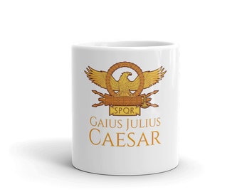 Gaius Julius Caesar - Ancient Rome White glossy mug