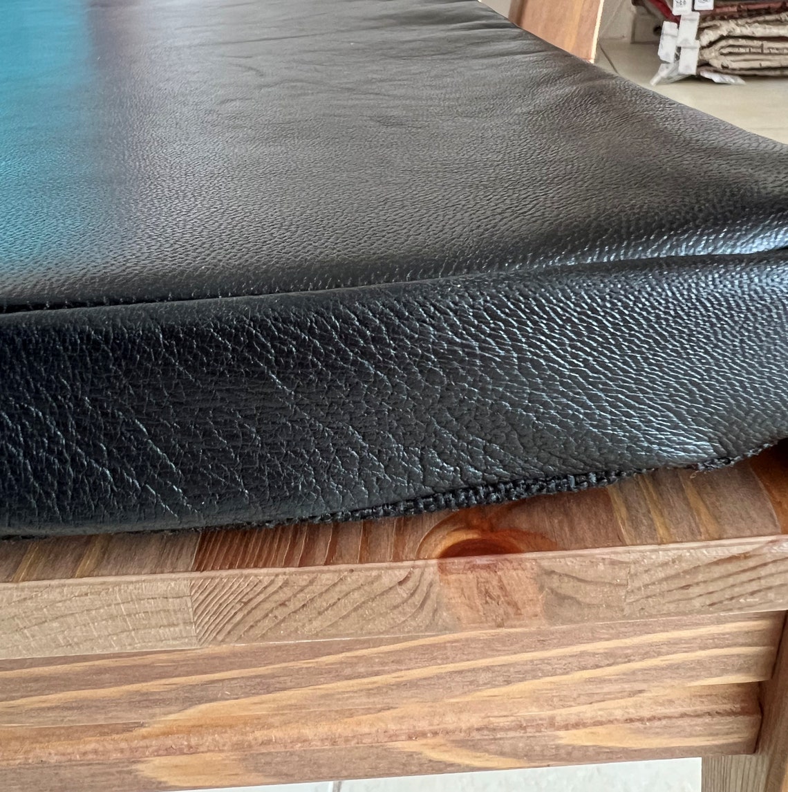 Leather Seat Pads, Genuine Black Leather, Leather Seat Covers, Leather