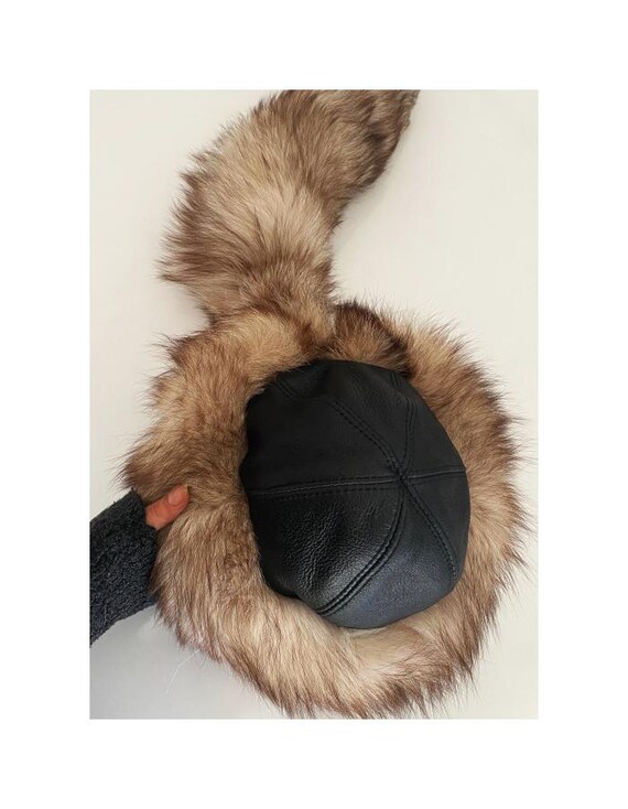 Tailed Hat, Fur Hat, Winter Hat, Leather Fur Hat, Leather  display picture 3