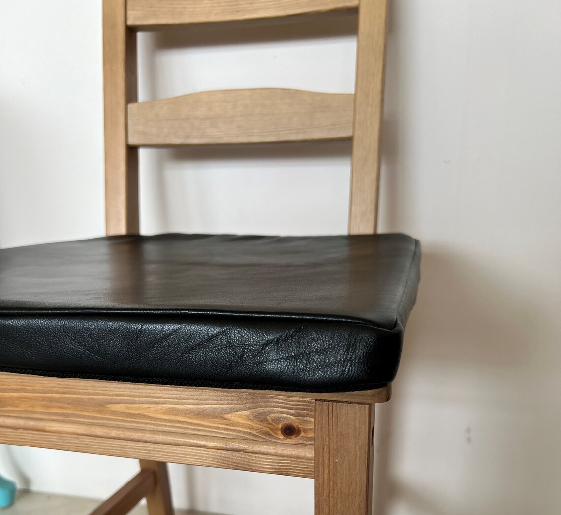 Leather Seat Pads Genuine Black Leather Leather Seat Covers Etsy