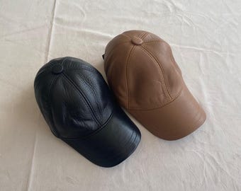 Leather Cap, Genuine Leather Cap, Trucker Cap, Woman Hats, Man Hats, Leather Baseball Cap, Baseball Cap, Trucker Hat, Snapback Trucker Cap