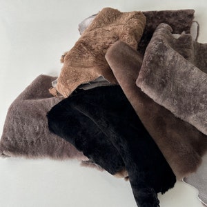 Sheepskin Scraps, min. 10x10 in, Seat Pads, Fur Remnants, Sheepskin Pieces, Arts & Craf, DIY Projects, Sheepskin Off Cuts, Craft Supplies,