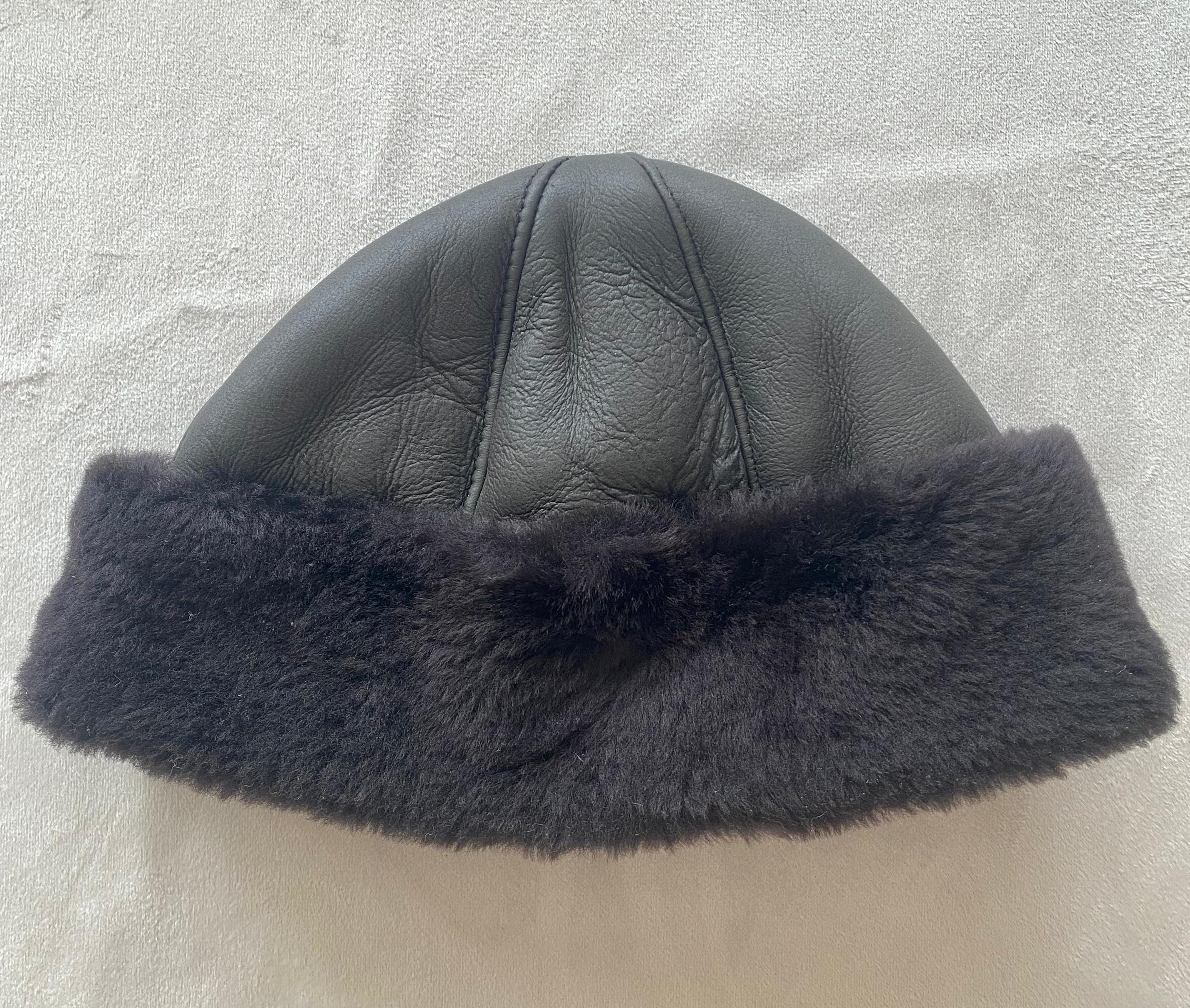 Mongolian, Cossack, Norse style fur hat, black grey felted hat Grey Persian lamb Darian Rabbit Fur Cossack Hat in Grey: FurHatWorld.com main image 2