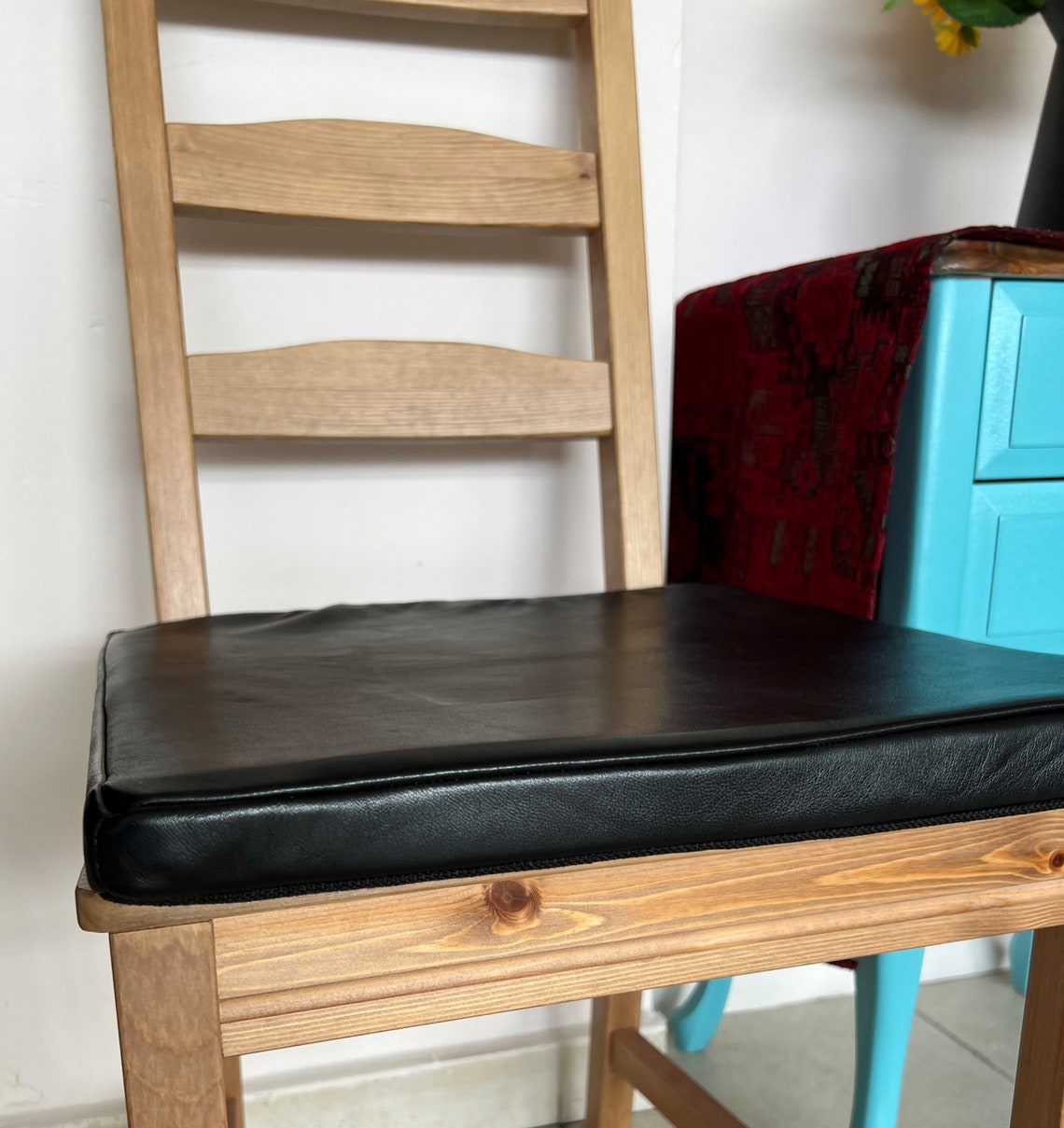 Leather Seat Pads, Genuine Black Leather, Leather Seat Covers, Leather