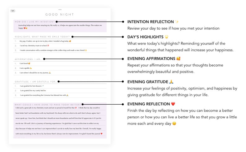 Diario de Gratitud Digital / Diario de 5 Minutos / Diario de Crecimiento / Diario iPad / Diario de Autocuidado / Diario de Atención Plena / Planificador Goodnotes imagen 4