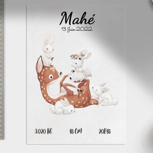 Póster de nacimiento de bebés