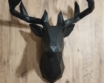 Deer Head DXF laser cutting file. In a way that does not require welding.