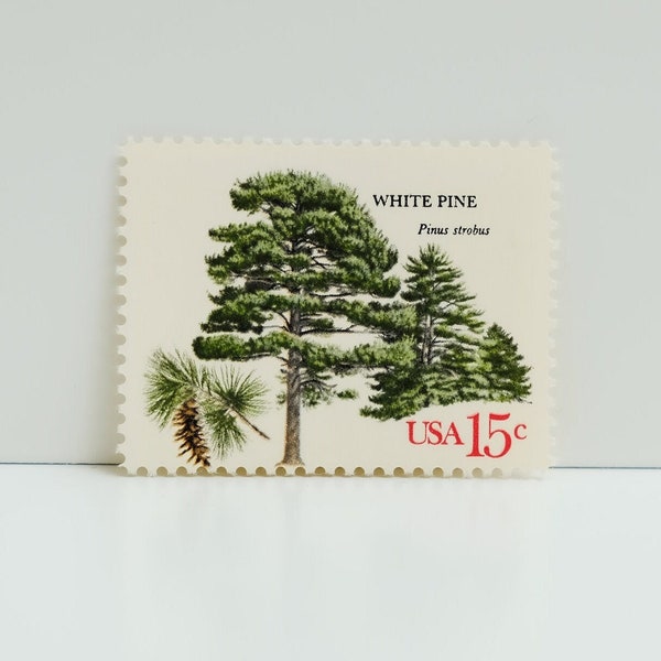 Vintage Unused Stamp - American Trees: White Pine - 15 cents