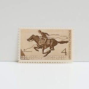 Vintage Unused Stamp - Pony Express - 4 cents