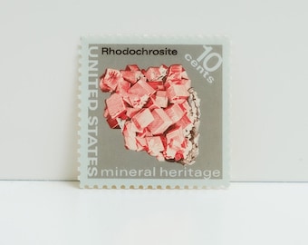 Vintage Unused Stamp - Minerals: Rhodochrosite  - 10 cents