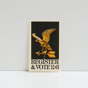 Vintage Unused Stamp - Register and Vote - 6 cents