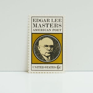 Vintage Unused Stamp - American Poets: Edgar Lee Masters  - 6 cents
