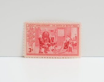 Vintage Unused Stamp - Betsy Ross - 3 cents