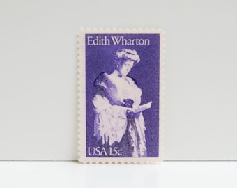 Vintage Unused Stamp - Edith Wharton - 15 cents