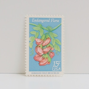 Vintage Unused Stamp - Endangered Flora: Hawaiian Wild Broadbean - 15 cents