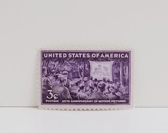 Vintage Unused Stamp - Motion Pictures - 3 cents