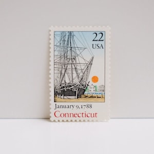 Vintage Unused Stamp - Connecticut - 22 cents